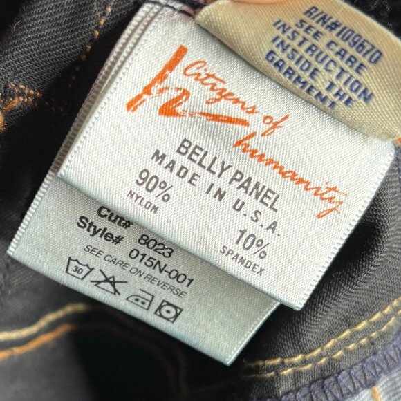 Citizens of Humanity Faye Maternity Bootcut Jeans Belly Panel 28 Hemmed 27 1/4" - Picture 9 of 9